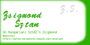 zsigmond sztan business card